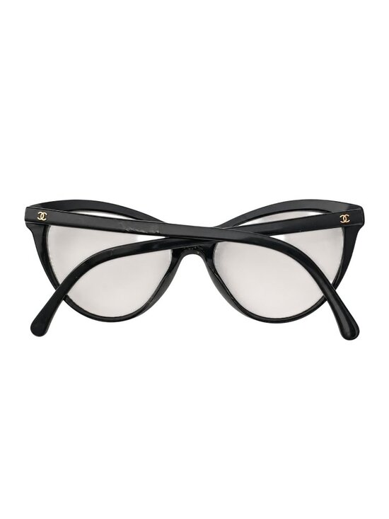 Chanel Cat Eye Eyeglasses Frames Black Acetate Italy BC26906647 main image 6